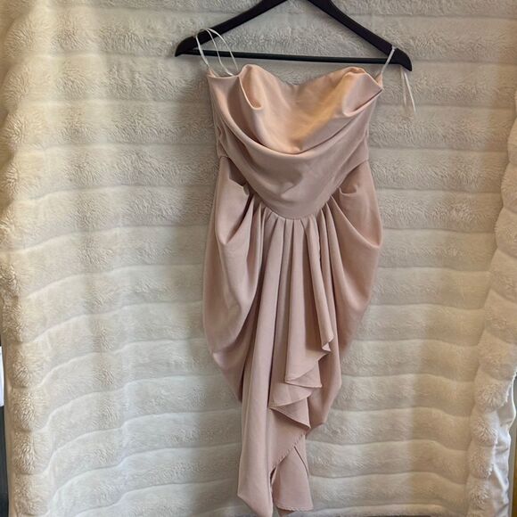 Elegant Strapless Pink Dress - Picture 7 of 8